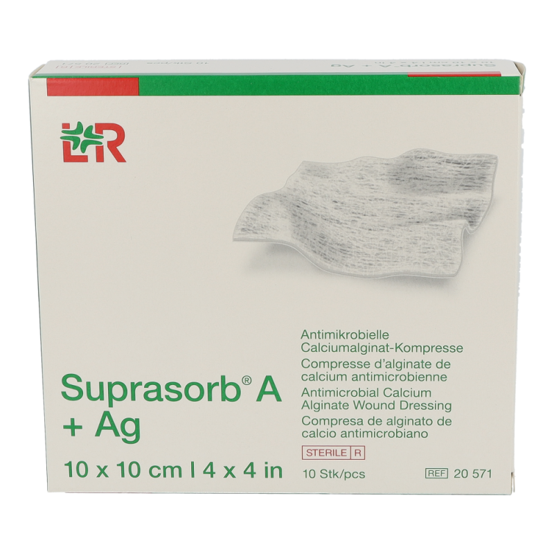 Suprasorb A+AG Alginatverband 10 Stk. 10 x 10 cm