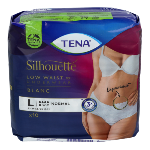 INK.TENA SILH.NORM BLANC L