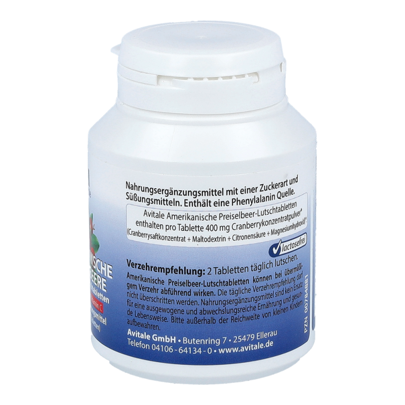 Avitale Preiselbeere Amerikanisch Lutschtabletten 60 Stk.