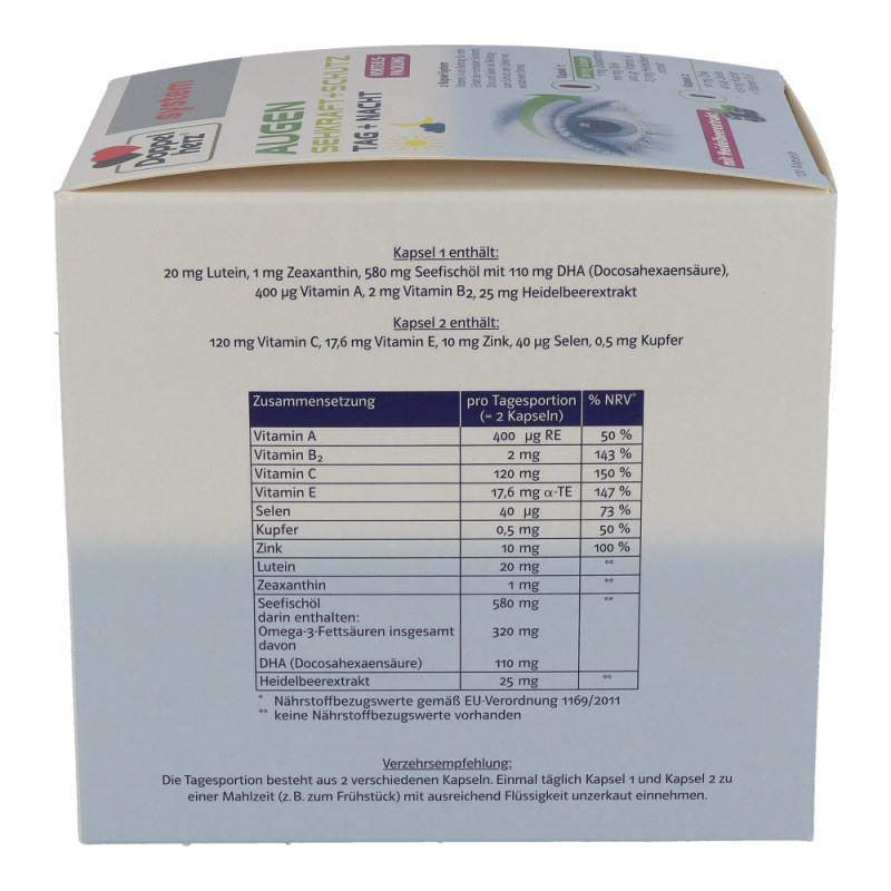 Doppelherz Augen Sehkraft + Schutz 2 Kapsel-System 120 Stk.