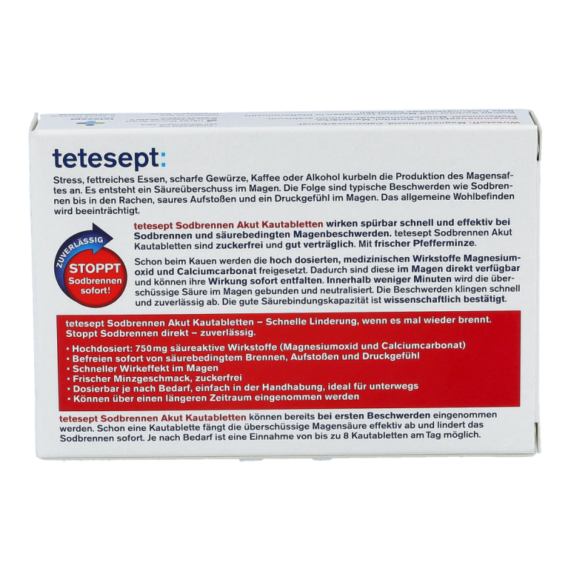 Tetesept Sodbrennen Akut Kautabletten 20 Stk.