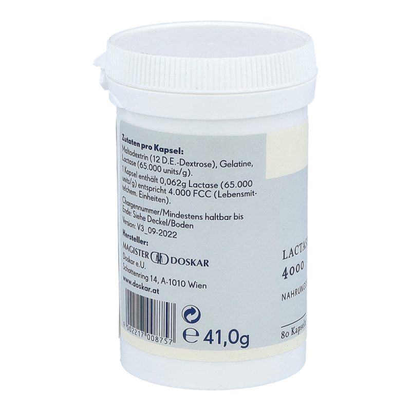 Mag. Doskar Lactase Kapseln 80 Stk. 4.000 ie