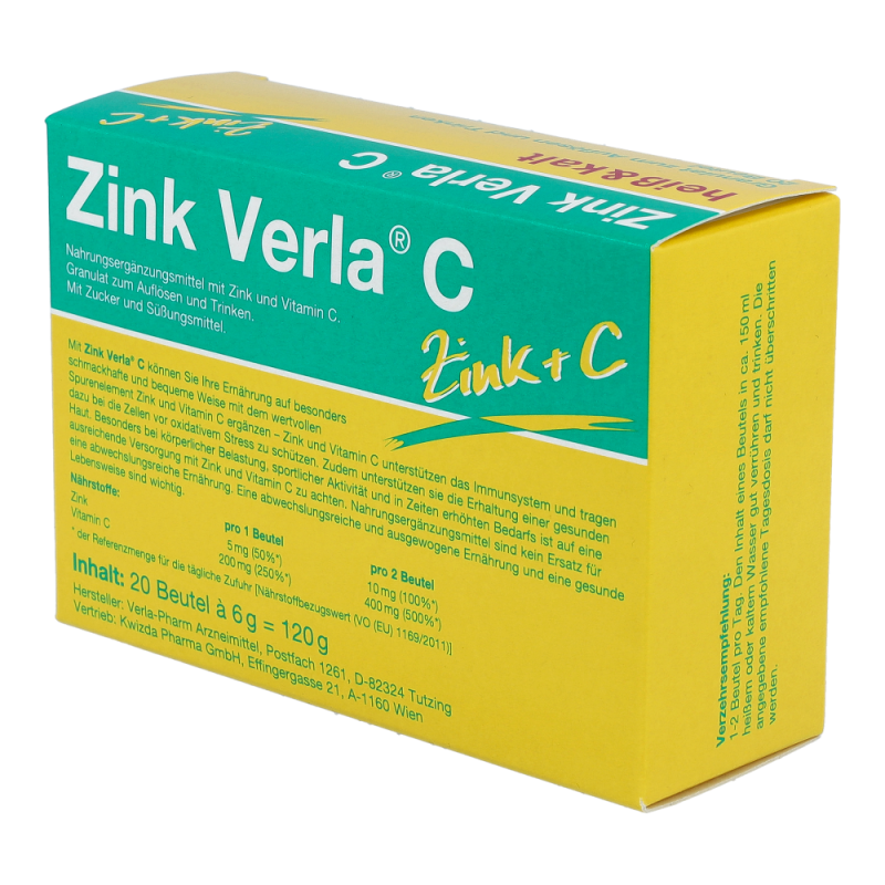 Verla Zink C Granulat Himbeer 20 Stk.