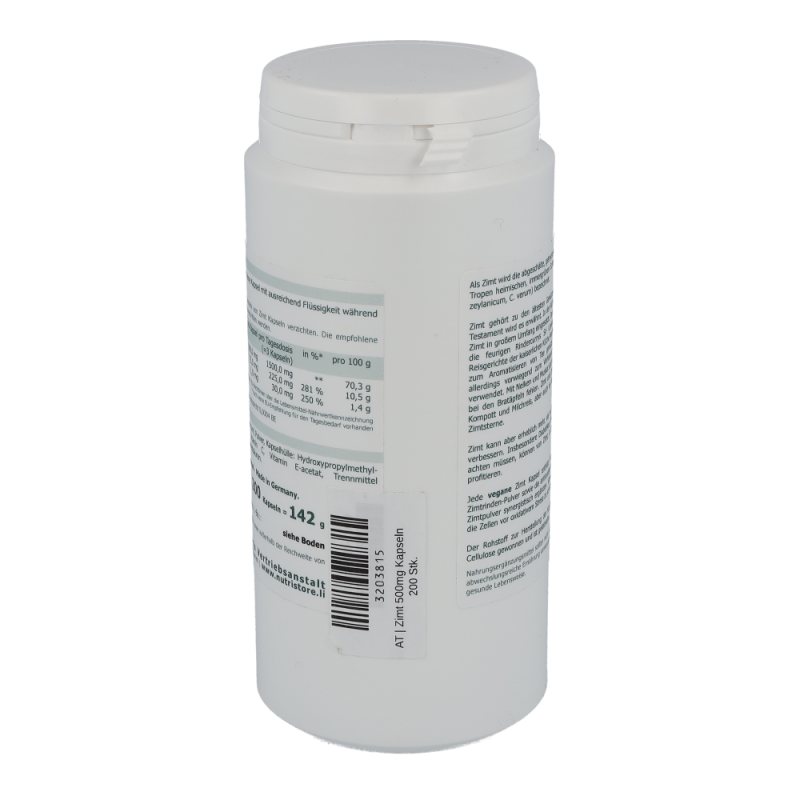 The Nutri Store Zimt 500 mg Kapseln 200 Stk.