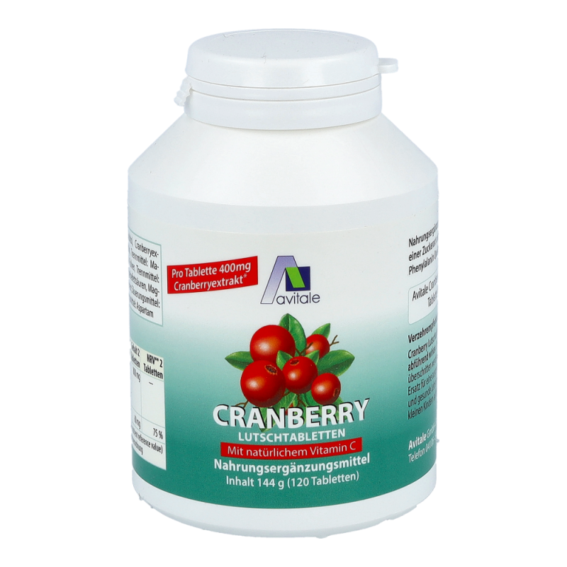 Avitale Cranberry Lutschtabletten + Vitamin C 120 Stk.
