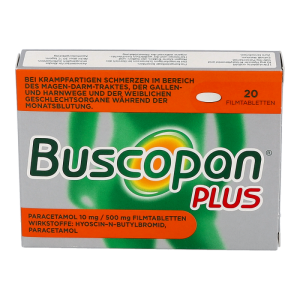 Buscopan plus Paracetamol 10 mg/ 500 mg Filmtabletten 20 Stk.