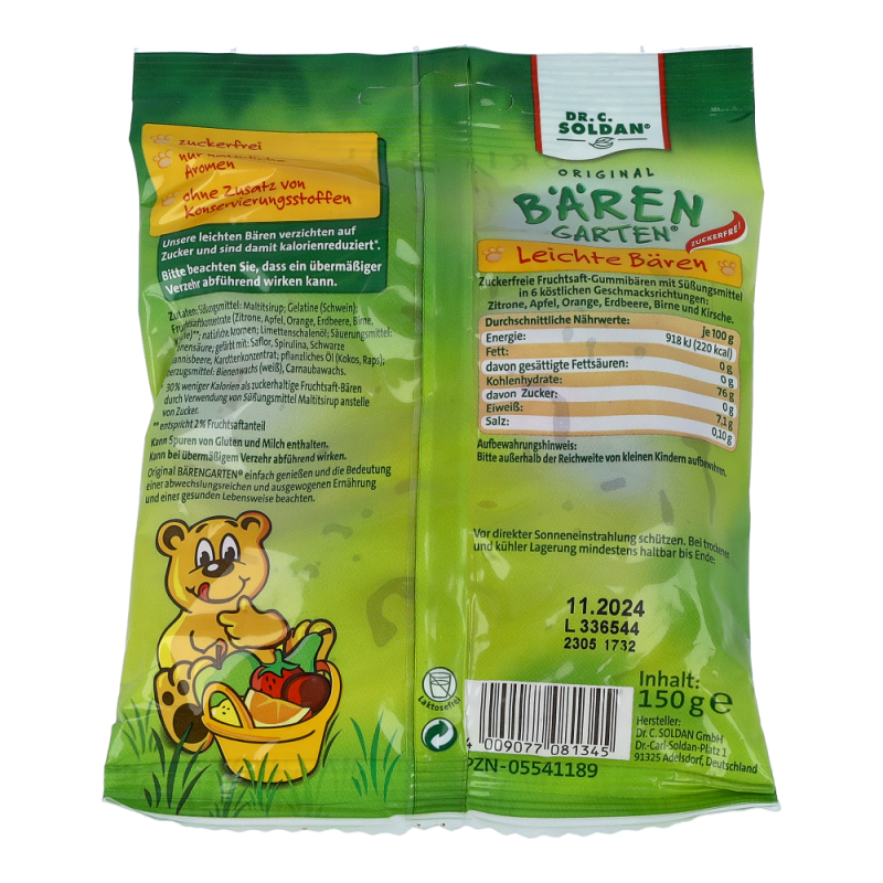 Dr. Soldan Bärengarten Zuckerfrei 150 g