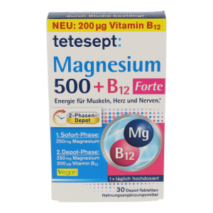 tetesept Magnesium 500 + B12 Tabletten 30 Stk.
