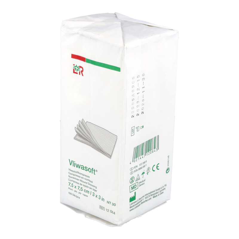 Vliwasoft 6-fach unsteril 100 Stk. 7,5 x 7,5 cm