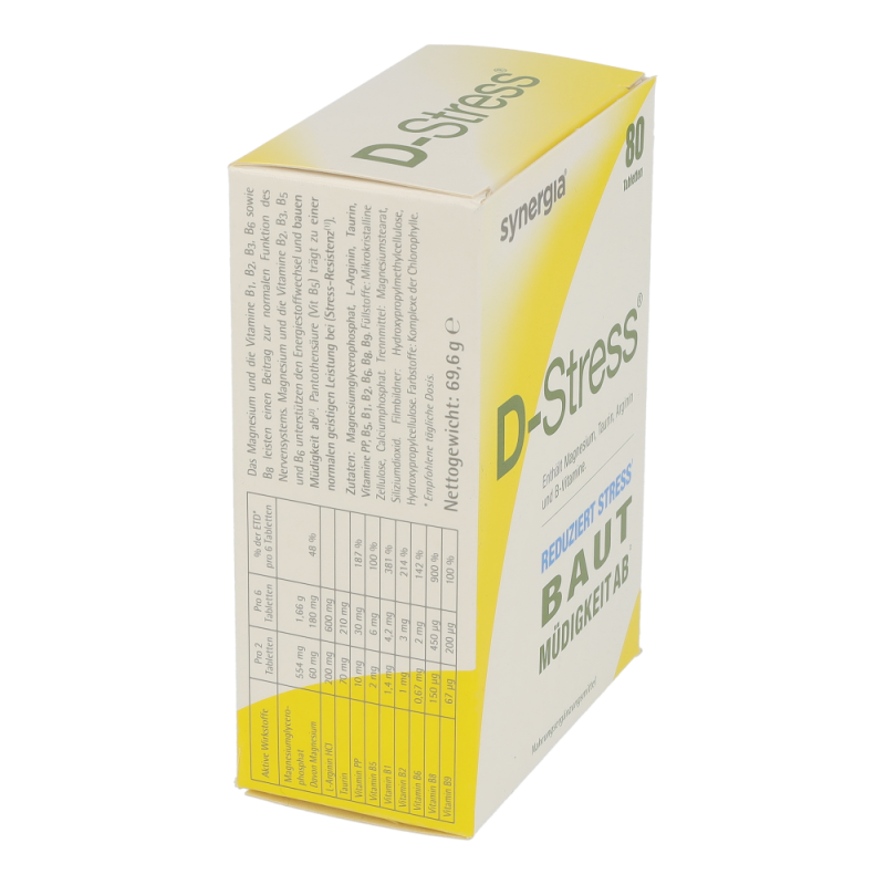 D – STRESS ENERGIE TABS Synergia bei Müdigkeit & Stress