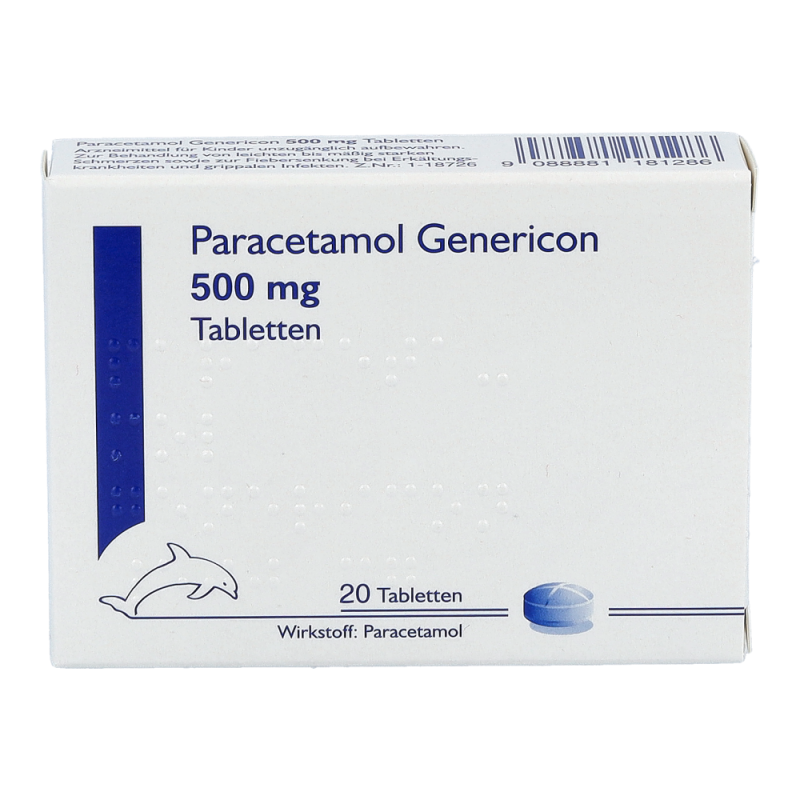 Paracetamol Genericon 500 mg Tabletten 20 Stk.