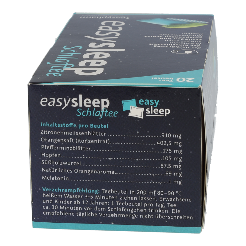 Easysleep SCHLAFTEE verkürzt durch Melatonin die Einschlafzeit – 20 Beutel