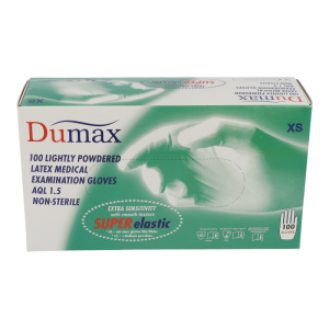 Untersuchungshandschuh Dumax Latex gepudert 100 Stk. XS