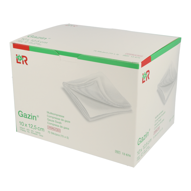 Mullkompresse Gazin steril 16-fach 75 Stk. 15 x 5 12,5 cm