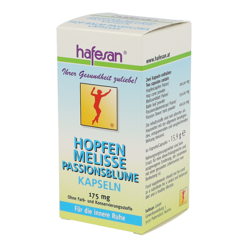 Hafesan HOPFEN MELISSE PASSIONSBLUMEN KAPSELN