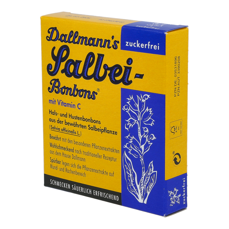 Dallmanns Salbei Bonbons zuckerfrei 37 g