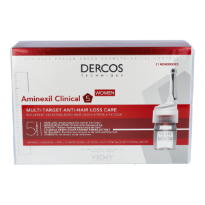 Vichy DERCOS Aminexil Clinical 5 Frauen Ampullen-Kur – Behandlung gegen Haarausfall