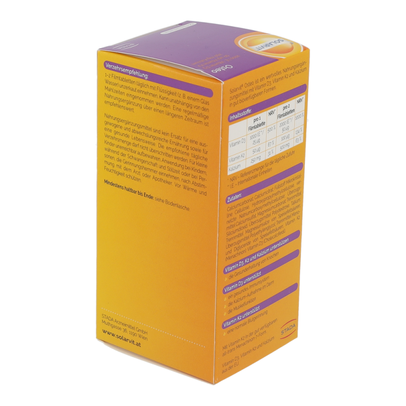 Solarvit OSTEO D3 K2 Ca Filmtabletten 60 Stk.