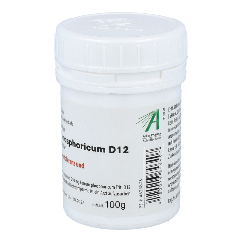 Schüßler Nr. 3 Ferrum phosphoricum D12 Kautabletten 100 g