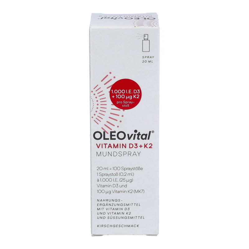 Oleovital Vitamin D3 + K2 Mundspray Kirschgeschmack
