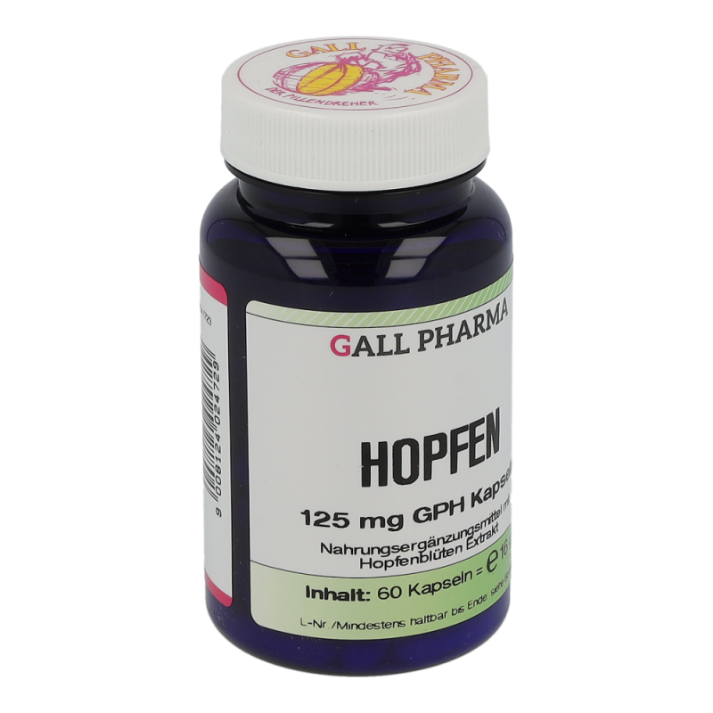 Gall Pharma HOPFEN 125mg Kapseln bei Schlaf- & Einschlafstörungen – 60 Stk