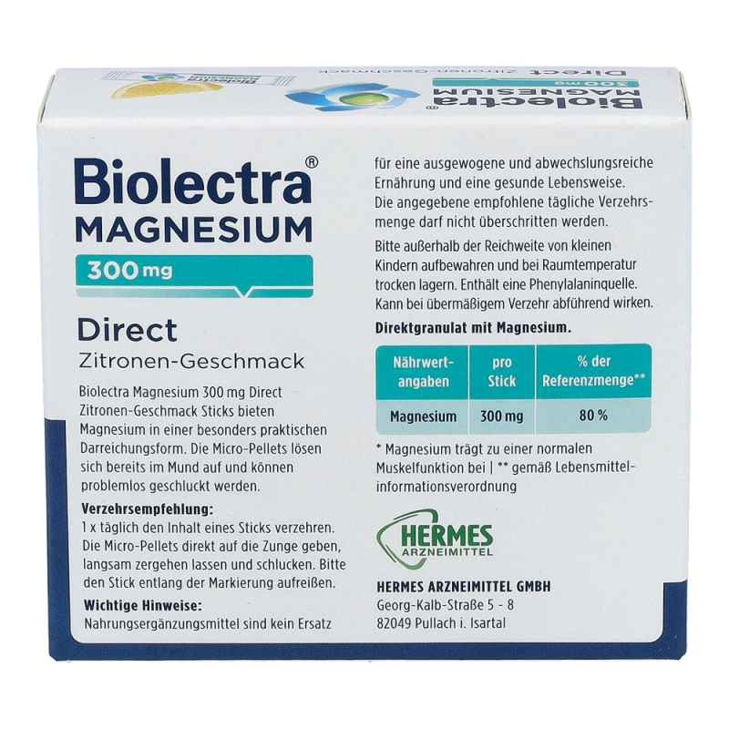 Biolectra Direct Beutel 20 Stk. Magnesium