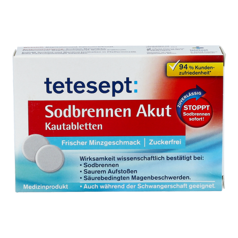 Tetesept Sodbrennen Akut Kautabletten 20 Stk.