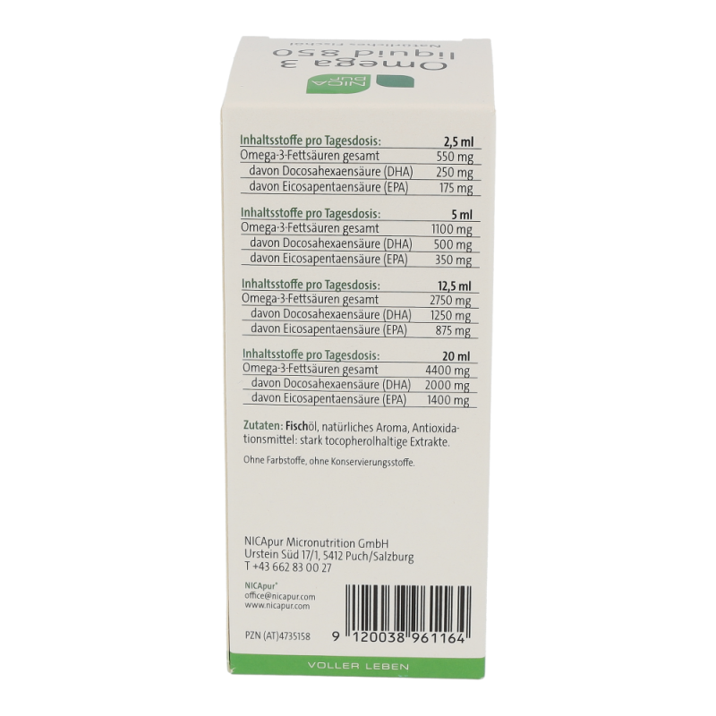 Nicapur Omega 3 liquid 850 150 ml
