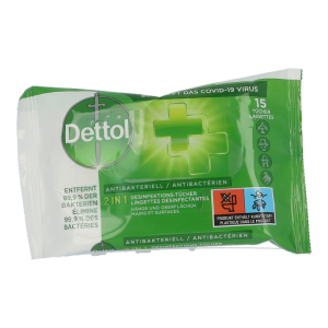 Dettol 2in1 Desinfektionstücher 15 Stk.