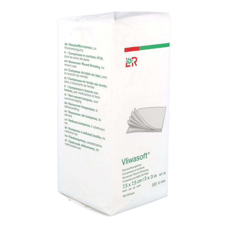 Vliwasoft 6-fach unsteril 100 Stk. 7,5 x 7,5 cm