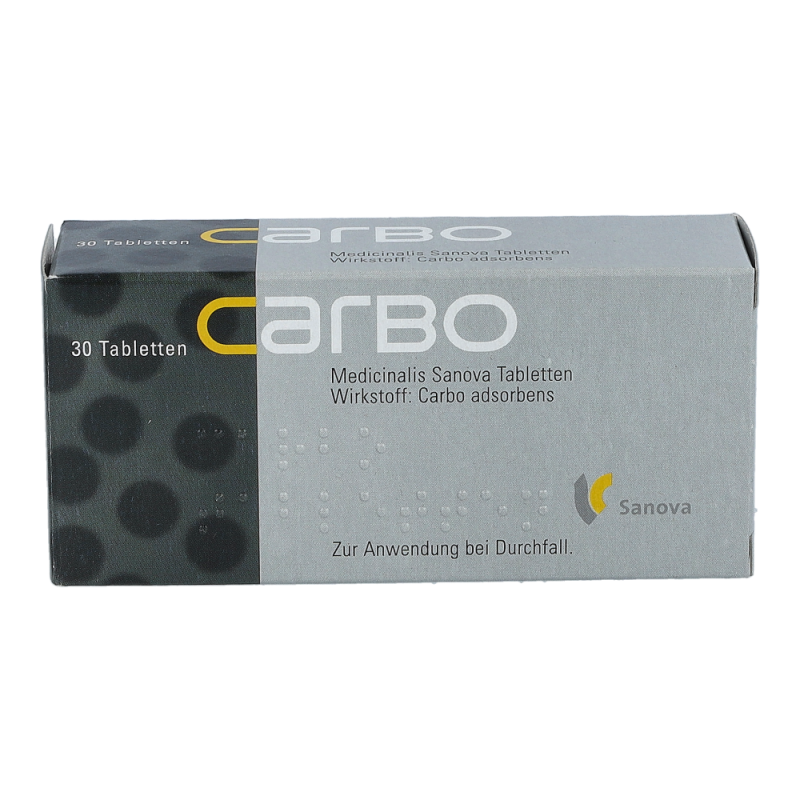 Carbo medicinalis „Sanova“ Tabletten 30 Stk.