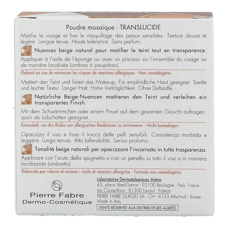 Avène – Couvrance Mosaik-Puder Transparent