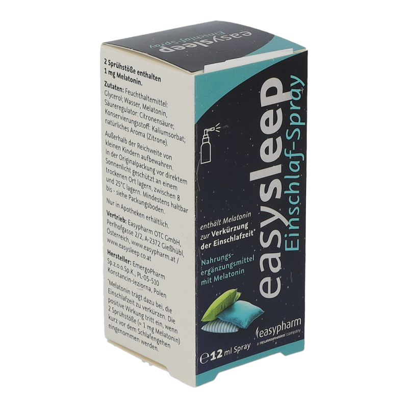 Easysleep EINSCHLAF SPRAY verkürzt durch Melatonin die Einschlafzeit – 12ml