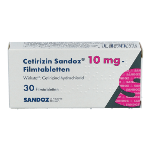 Cetirizin Sandoz 10 mg Filmtabletten 30 Stk.