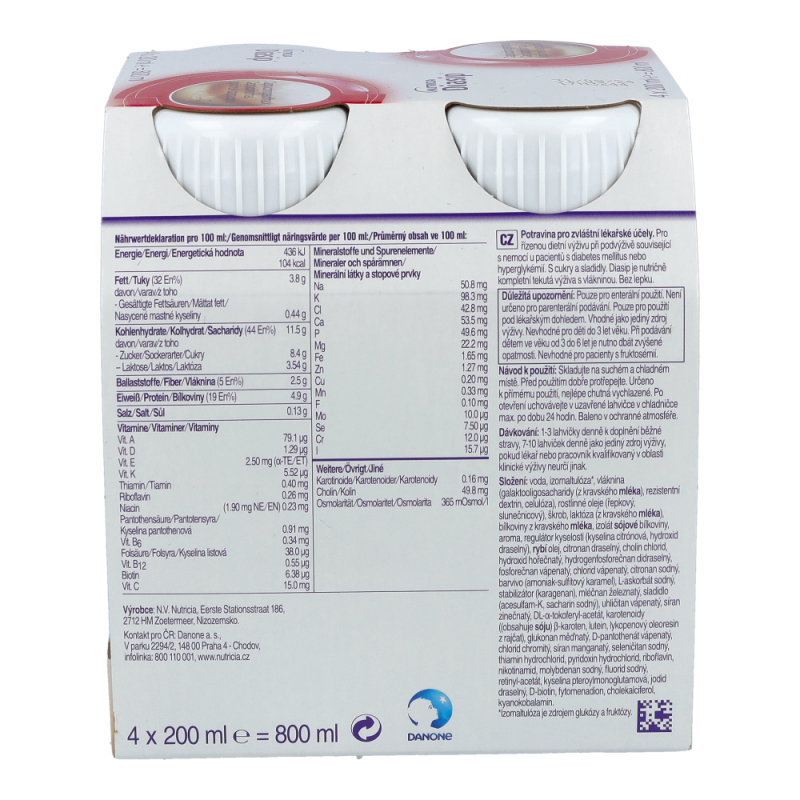 Nutricia Diasip 200 ml Vitalflasche 4 Stk. Cappucchino