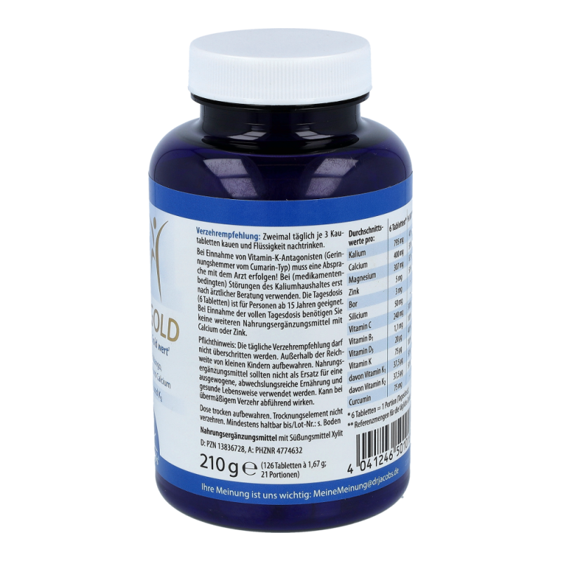 Dr. Jacobs BasenGOLD Kautabletten K2 126 Stk.