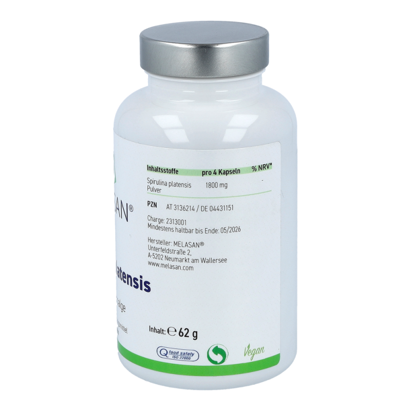 Melasan Spirulina Platensis 500 mg Kapseln 120 Stk.