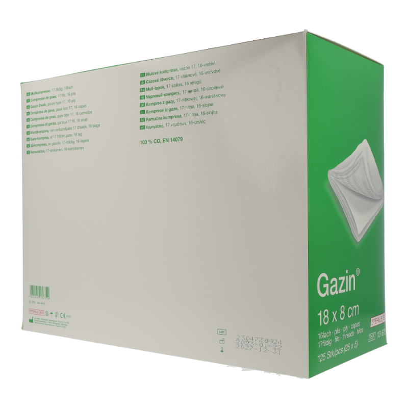 Mullkompresse Gazin steril 16-fach 18 25 x 5 125 Stk.
