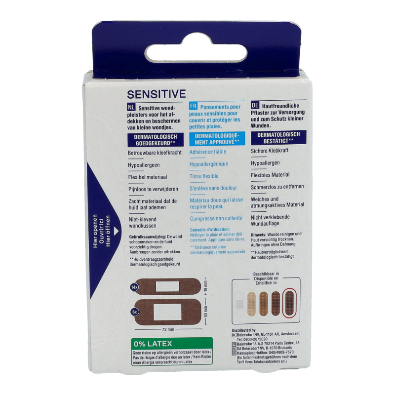 Hansaplast Sensitive Strips Dark Skintone