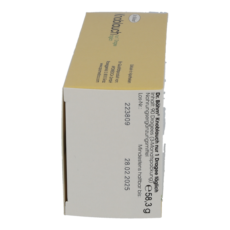 Dr. Böhm Knoblauch nur 1 Dragee täglich