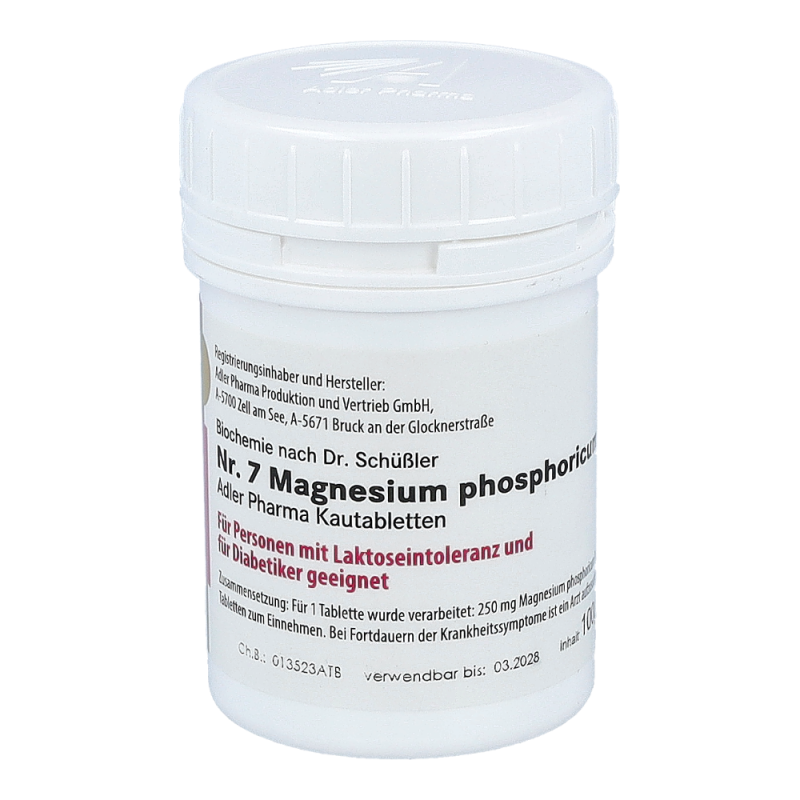 Schüßler Nr. 7 Magnesium phosphoricum Kautabletten 100 g