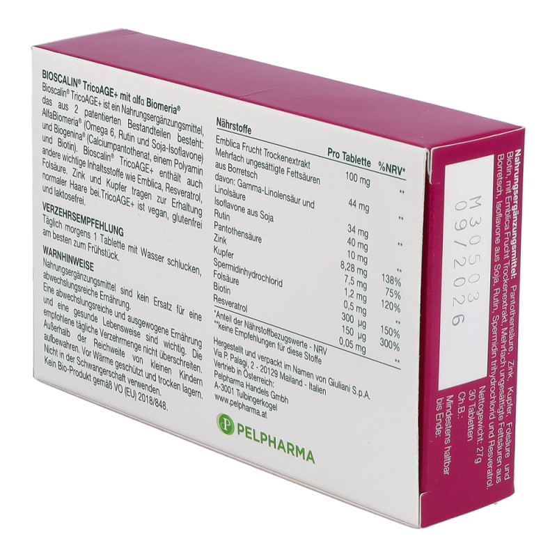 Bioscalin TricoAGE+ Tabletten 30 Stk.