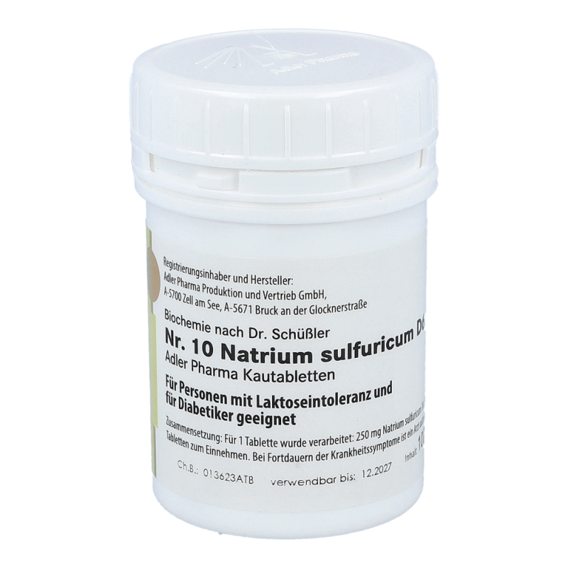 Schüßler Nr. 10 Natrium sulfuricum D6 Kautabletten 100 g
