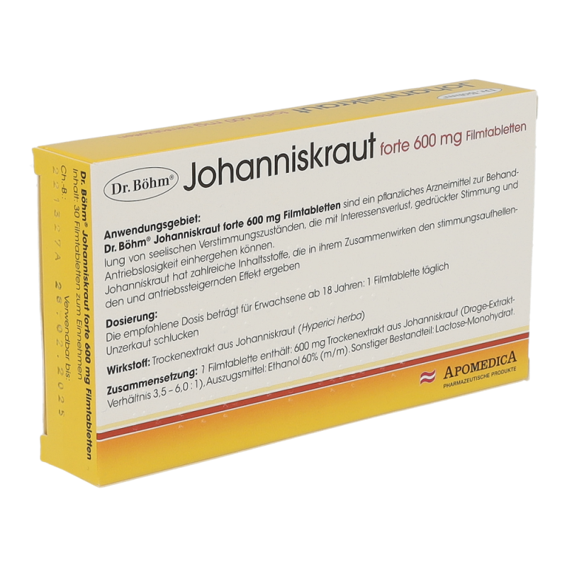 Dr. Böhm JOHANNISKRAUT FORTE 600mg Filmtabletten - 30 Stück