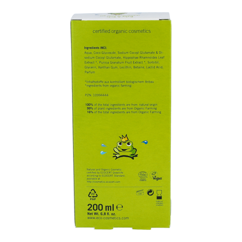 Eco Baby Shampoo Granatapfel und Sanddorn 200 ml