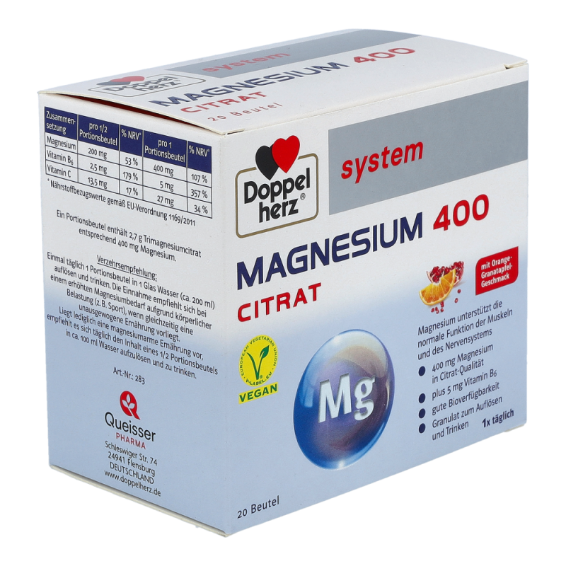 Doppelherz system Magnesium Citrat 400 20 Stk.