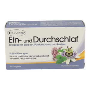 Dr. Böhm EIN & DURCHSCHLAF Dragees mit Baldrian, Melisse und Passionsblume – 60 Stk