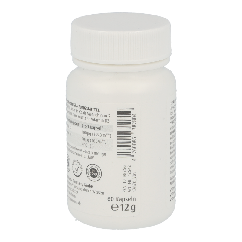 ZeinPharma VITAMIN K2 + MENACHINON – 7 100µg – 60 Stk
