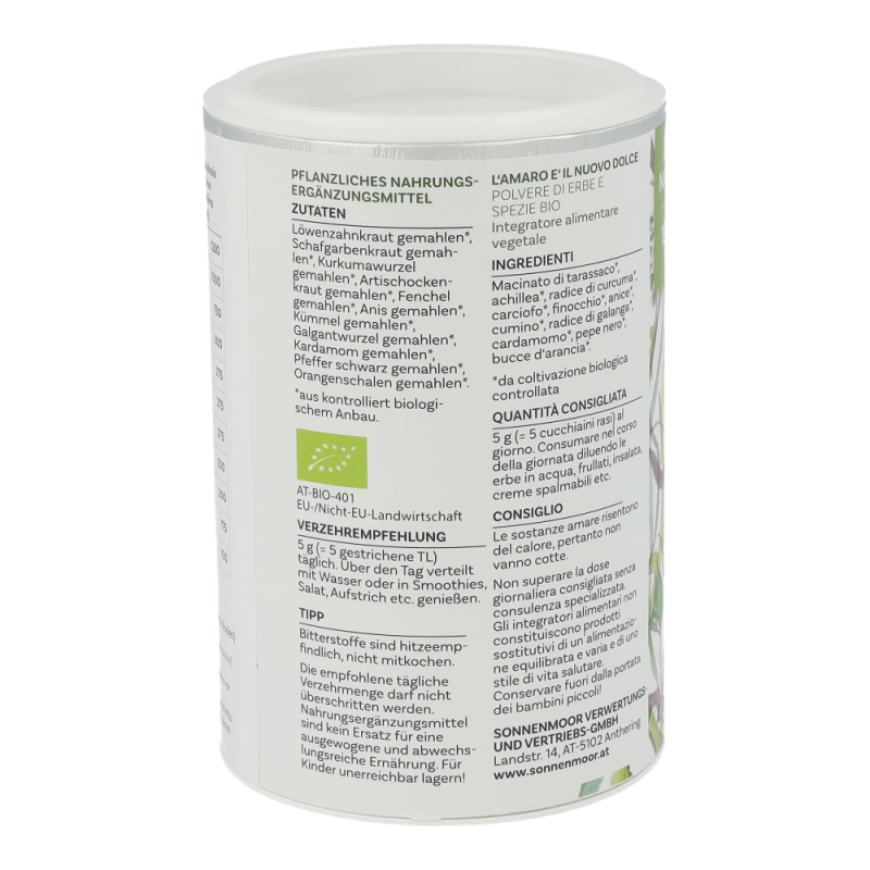 SonnenMoor Bio-Kräuter- und Gewürzpulver, BITTER IST DAS NEUE SÜSS