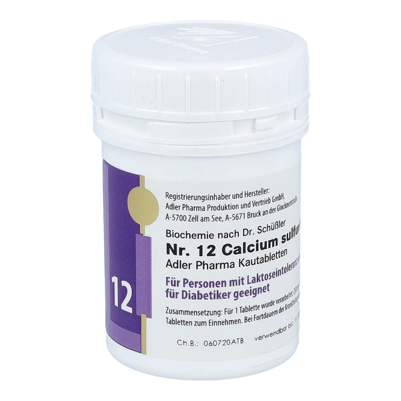 Schüßler Nr. 12 Calcium sulfuricum D6 Kautabletten 100 g